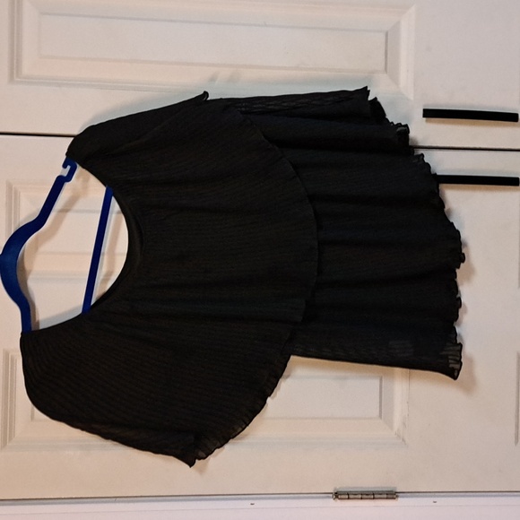 Soprano Black Off-Shoulder Layered Top - Picture 2 of 2